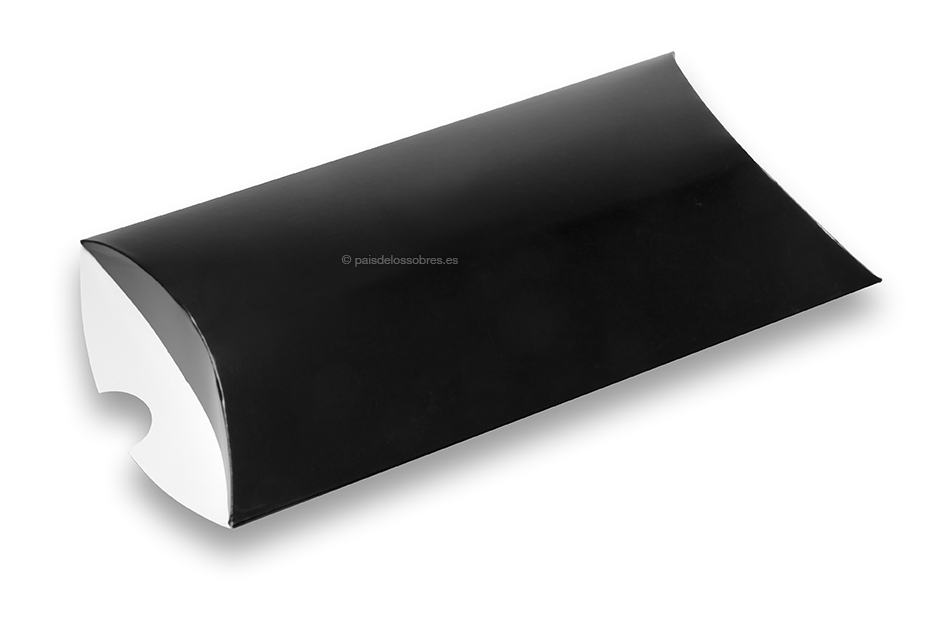 Cajas almohada de color negro