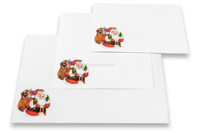 Sobres para tarjetas de Navidad - Papá Noel