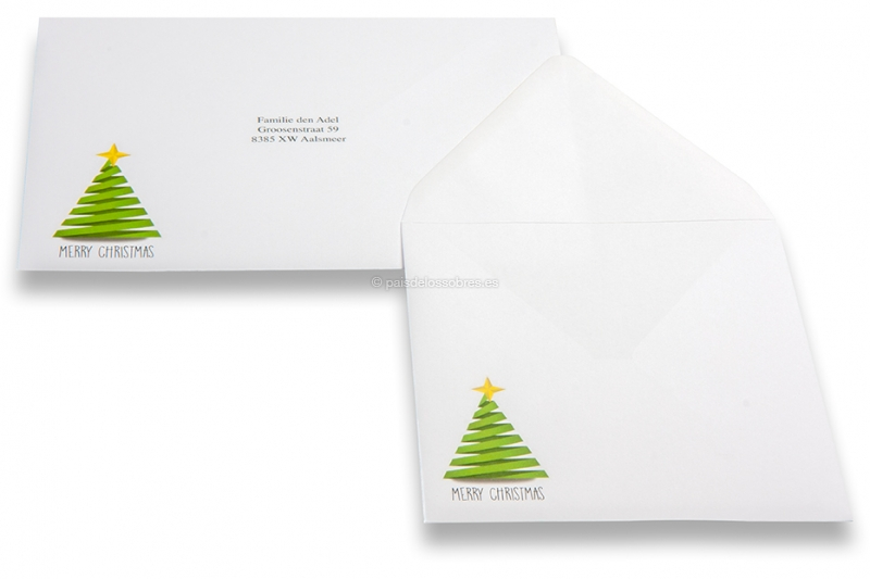 Sobres para tarjetas de Navidad - Árbol de Navidad