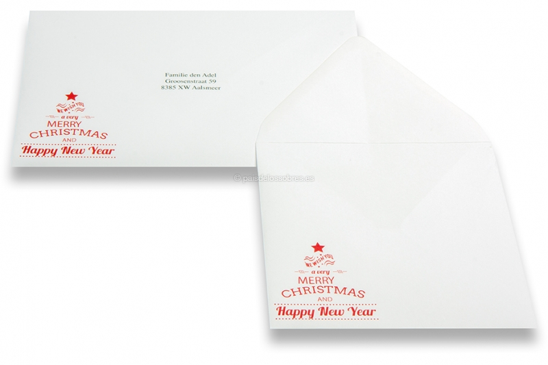 Sobres para tarjetas de Navidad - Deseo