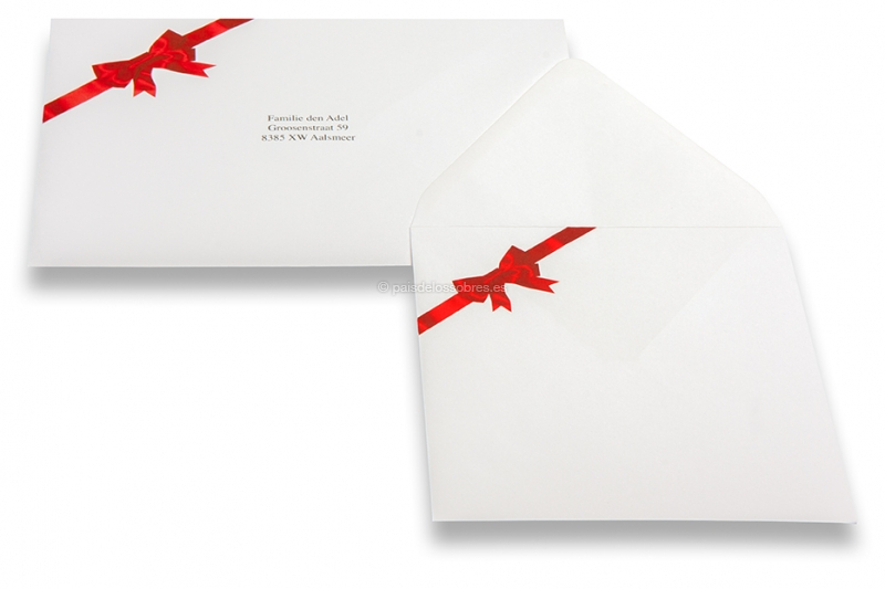 Sobres para tarjetas de Navidad - Lazo