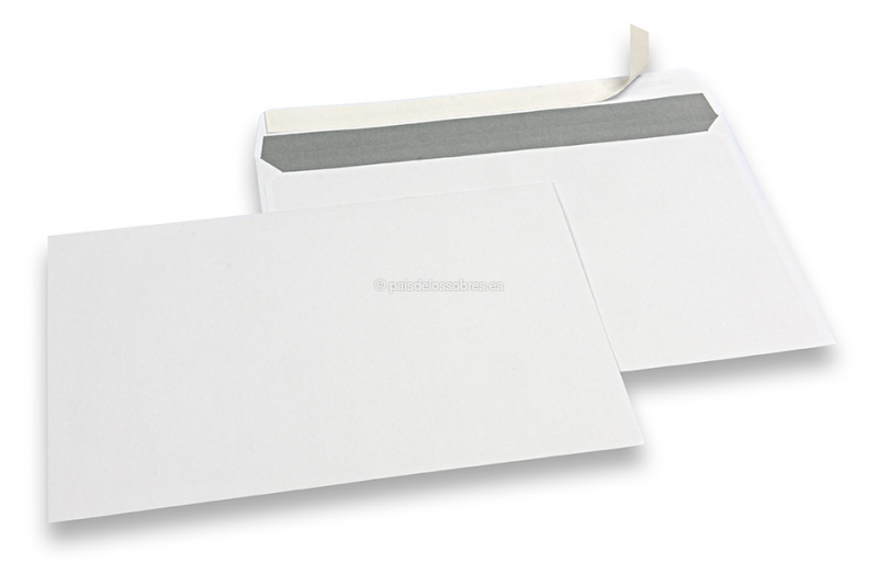 Sobres de papel blancos, 162 x 229 mm (C5), 90 gramos, cierre autoadhesivo, peso aprox. cada uno 7 g