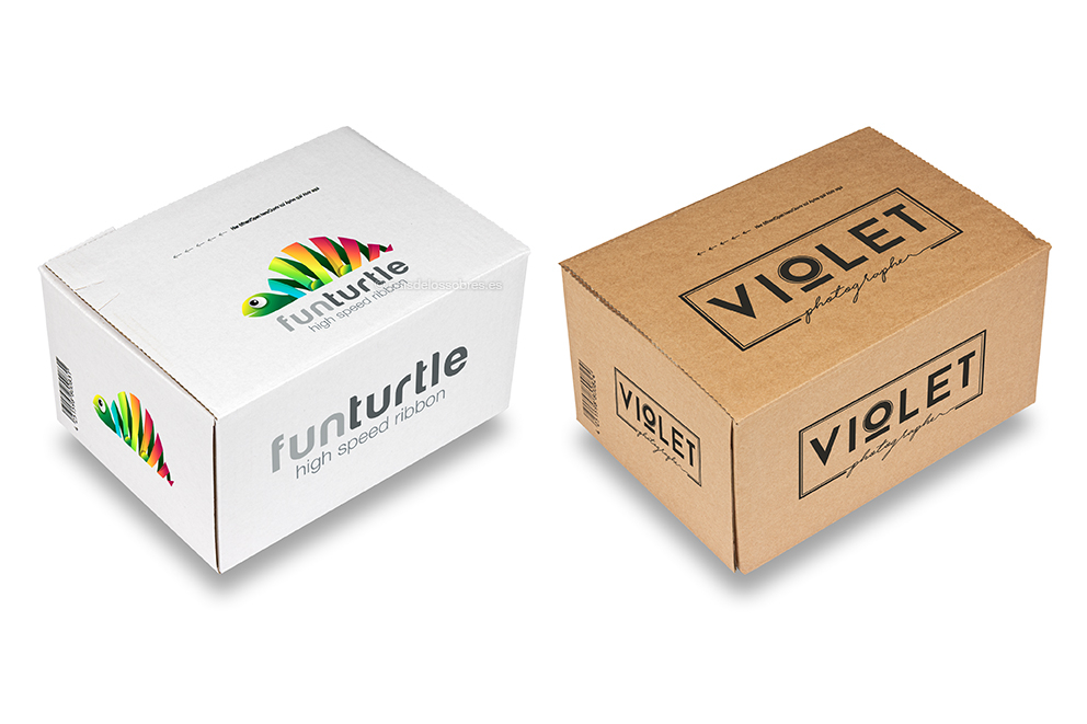 Caja automontable - ejemplo con impresión