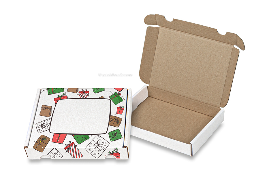 Cajas para envíos postales de Navidad - Regalos - 160 x 120 x 25 mm
