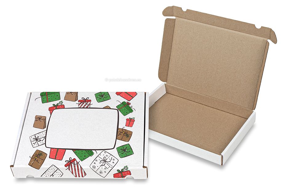 Cajas para envíos postales de Navidad - Regalos - 230 x 160 x 26 mm